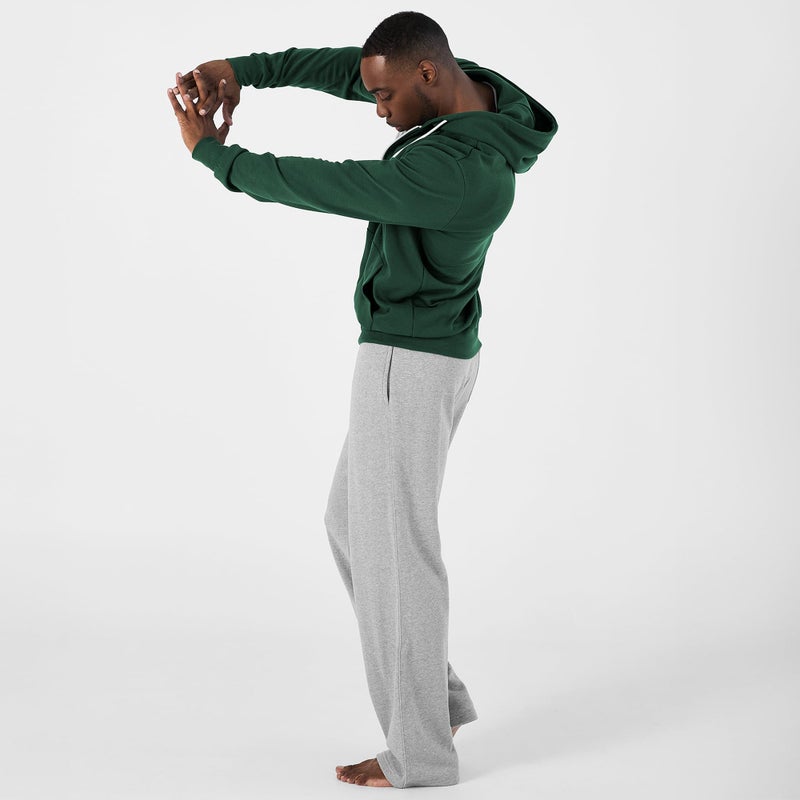 Ohoo Men's Zip Up Hoodie Lightweight Slim Fit Sweatshirt Full Zip Hooded Jacket / DCF002-GREEN-L - Image 4